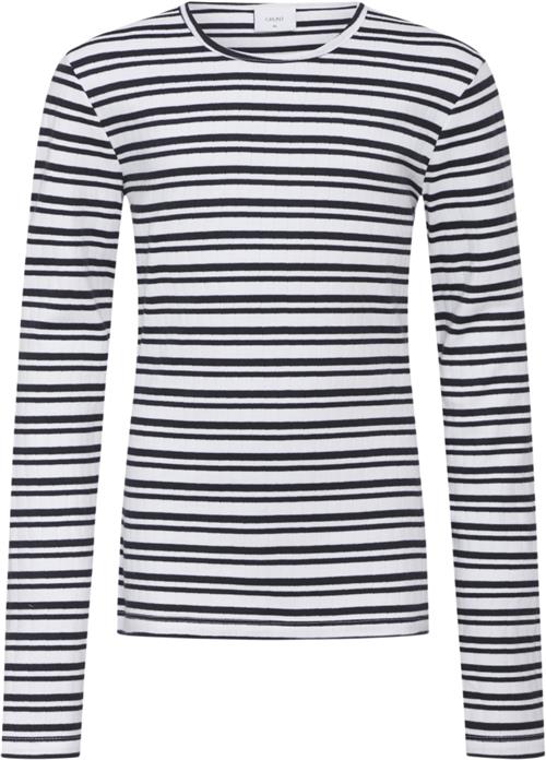 Grunt Dopim Top LS Str XL/16Y - Navy Stripe Langærmede T-shirts hos Magasin