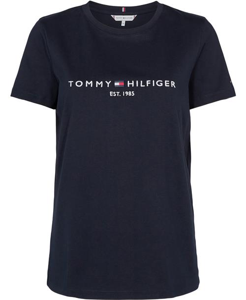 Tommy Hilfiger Heritage Hilfiger CNK REG TEE Kvinde Desert Sky Kortærmede T-shirts Str S - hos Magasin