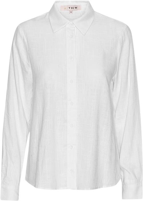 A-VIEW Lerke Shirt Kvinde White Langærmede Skjorter Regular Fit Str 42 - hos Magasin