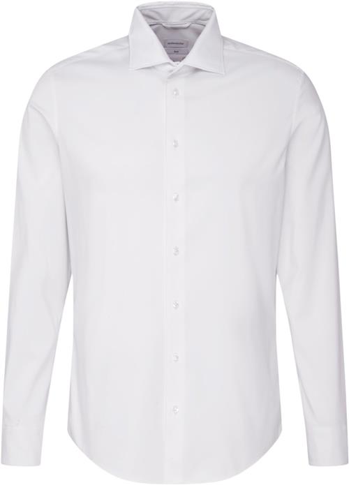 Seidensticker Performance Shirt Slim Long Sleeve Kentcollar Uni Mand White Langærmede Skjorter Slim Fit Str 39 - hos Magasin