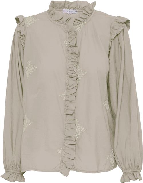 Sorbet Sbstarry Blouse Kvinde Pumice Stone Langærmede Bluser Str L - hos Magasin