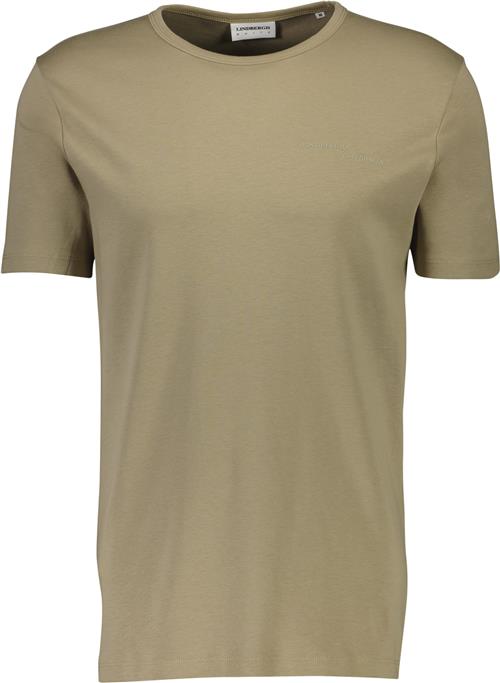 Lindbergh Basic Oneck tee S/S Mand Mid Sand Kortærmede T-shirts Relaxed Fit Str S - Bomuld hos Magasin