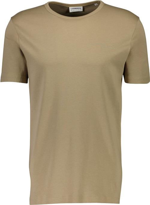 Lindbergh Basic Oneck tee S/S Mand Mid Sand Kortærmede T-shirts Relaxed Fit Str XXL - Bomuld hos Magasin