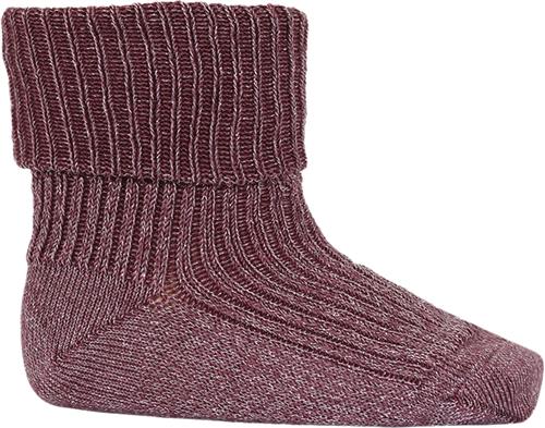 mpKids Ida Glitter Socks Str 25/28 - Maroon Strømper hos Magasin