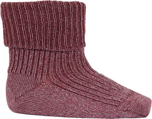 mpKids Ida Glitter Socks Str 19/21 - Maroon Strømper hos Magasin