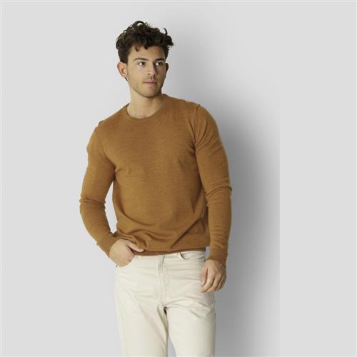 Se Clean Cut Copenhagen Merino Wool Crew Mand Bronze Melange Sweaters Str M Merino - hos Magasin ved Magasin