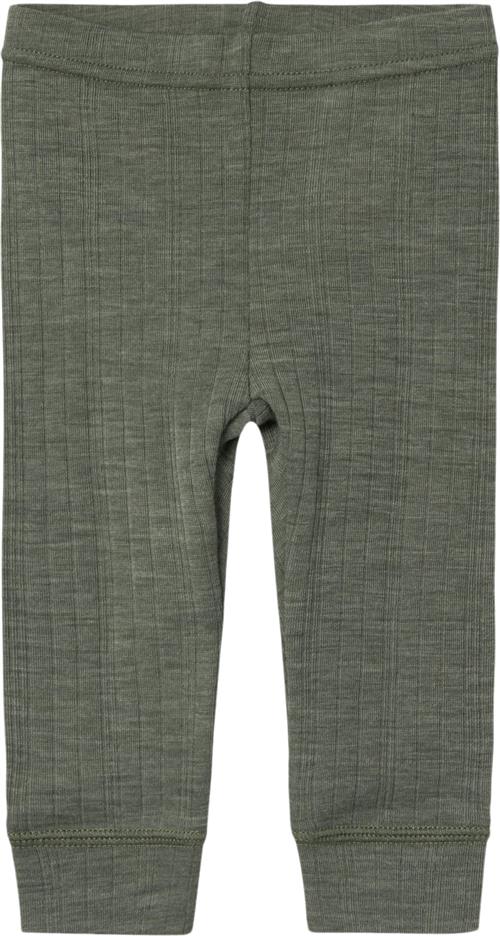 Name It Nbmwang Wool Needle Longjohn Solid Str 62 - Mulled Basil Leggings hos Magasin