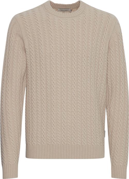 Se Casual Friday Cfkarl Cable Wool mix Knit Mand Light Sand Cardigans Regular Fit Str L - hos Magasin ved Magasin