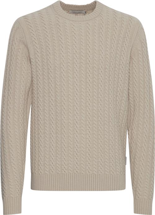 Casual Friday Cfkarl Cable Wool mix Knit Mand Light Sand Cardigans Regular Fit Str XXL - hos Magasin