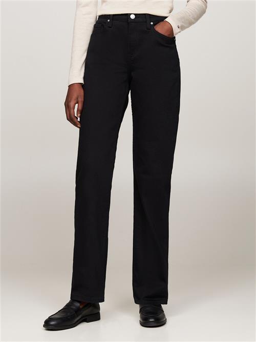 Tommy Hilfiger Classic Straight RW Stay Black Kvinde Stay Black Bukser Med Lige Ben Str 33/32 - hos Magasin