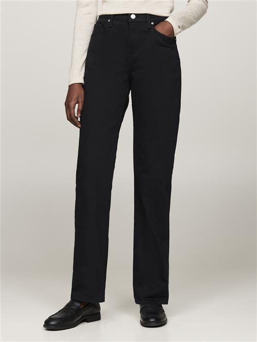 Tommy Hilfiger Classic Straight RW Stay Black Kvinde Stay Black Bukser Med Lige Ben Str 28/32 - hos Magasin