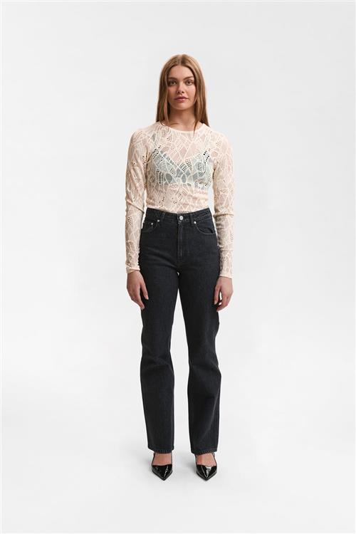 Se Gestuz Hilmagz Lace ls Blouse Kvinde Egret Langærmede Bluser Str S - hos Magasin ved Magasin