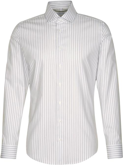 Seidensticker Business Shirt Slim Long Sleeve Kentcollar Stripes Mand Blue Langærmede Skjorter Str 42 - Bomuld hos Magasin