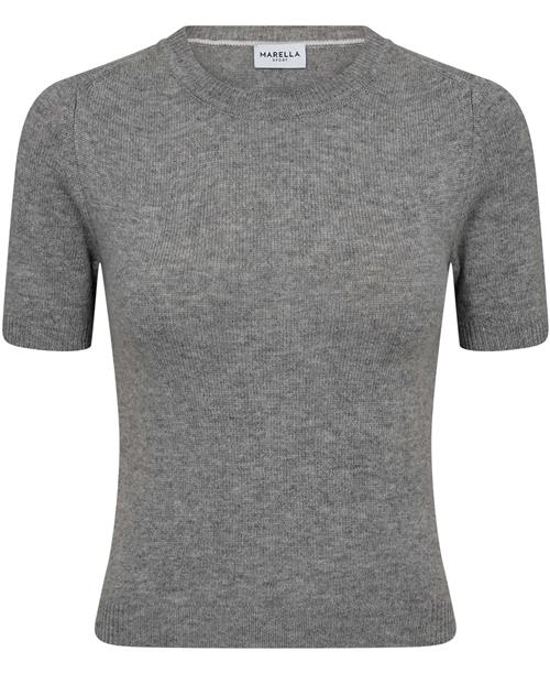 Marella Netto Kvinde Melange Grey Kortærmede T-shirts Str XL - Uld hos Magasin