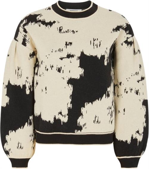 Se Soft Rebels Srrogue Pattern Knit Kvinde Jacquard Pattern Arctic Wolf Langærmede Bluser Str XL - hos Magasin ved Magasin