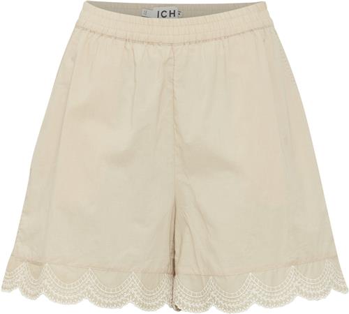 ICHI Ihsaidi SHO Kvinde Oxford Tan Casual Shorts Str 40 - hos Magasin