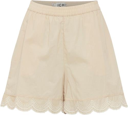 Se ICHI Ihsaidi SHO Kvinde Oxford Tan Casual Shorts Str 38 - hos Magasin ved Magasin