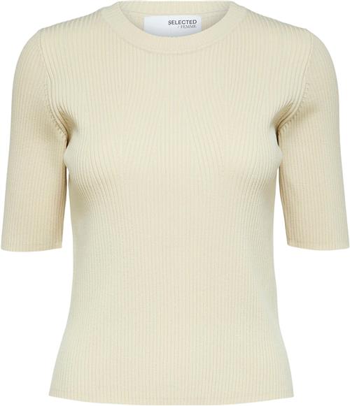 Se Selected Femme Slfmala 2/4 Knit Oneck B Noos Kvinde Birch Kortærmet Strik Str S - hos Magasin ved Magasin