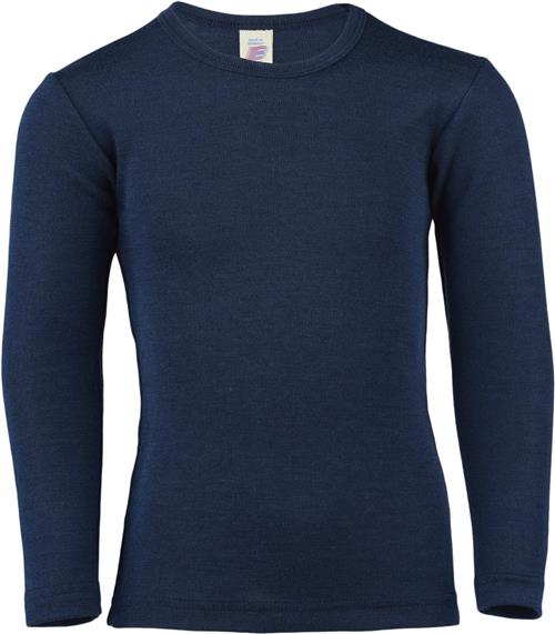 Engel Natur Children's Shirt, Long Sleeved, Gots Navy-blue - 128 Str 140 - Navy Langærmede T-shirts Silke hos Magasin