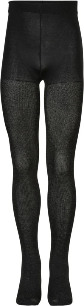 The New 2pack Tights Glitter/solid Noos Str 122-128 cm/7-8 år - Sort Leggings hos Magasin