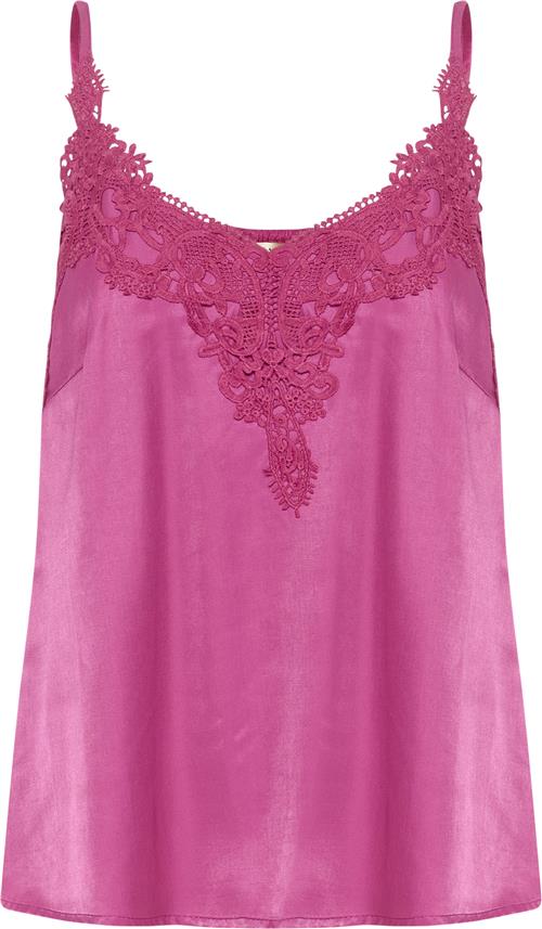 Se Cream Cranna Top Kvinde Fuchsia Red Tanktoppe Str 46 - hos Magasin ved Magasin