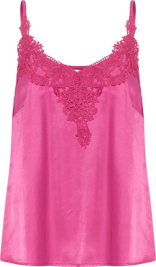 Cream Cranna Top Kvinde Fuchsia Red Tanktoppe Str 38 - hos Magasin