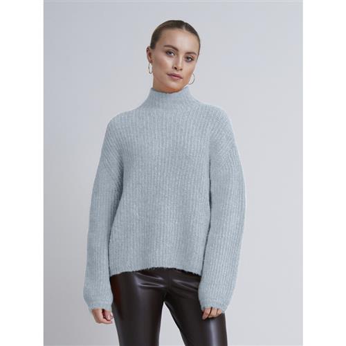 Bruuns Bazaar Syringabbrika Knit Kvinde Light Blue Sweaters Str S - Uld hos Magasin