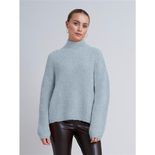 Se Bruuns Bazaar Syringabbrika Knit Kvinde Light Blue Sweaters Str M - Uld hos Magasin ved Magasin