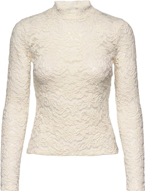 Rosemunde Long Sleeve Turtleneck Tshirt Kvinde Hvid Langærmede Bluser Str XS - hos Magasin