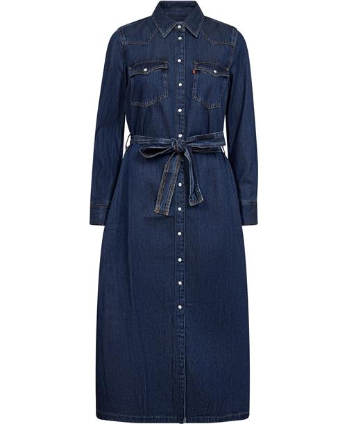 Levi's Quinney Denim Dress Gold Dust Kvinde Mørkeblå Maxi Kjoler Str S Denim - hos Magasin