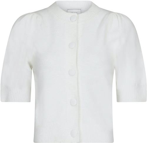 Neo Noir Trudy Knit Cardigan Kvinde Off White Kortærmet Strik Str 44 - hos Magasin