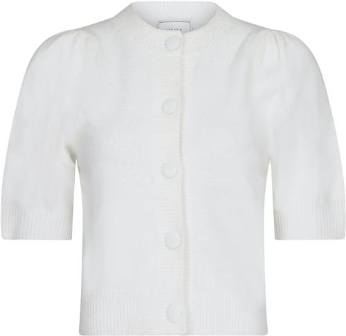 Se Neo Noir Trudy Knit Cardigan Kvinde Off White Kortærmet Strik Str 34 - hos Magasin ved Magasin