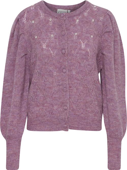 Atelier Rêve Irmemoir CA2 Kvinde Desert Rose Melange Cardigans Loose Fit Str XS - hos Magasin