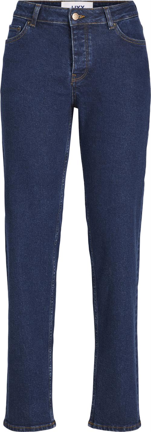 Se JJXX Jxseoul Straight MW Cc3001 Noos Kvinde Dark Blue Denim Straight Jeans Str "28/""32" - hos Magasin ved Magasin