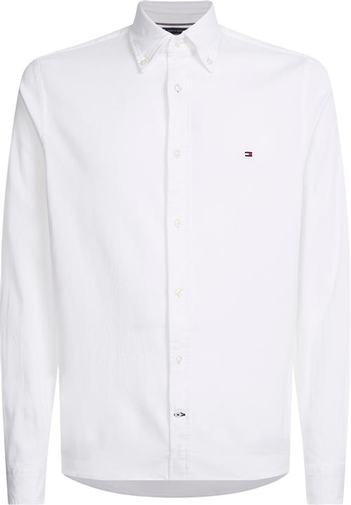 Tommy Hilfiger Core Flex Dobby SF Shirt Mand White Langærmede Skjorter Str S - Bomuld hos Magasin