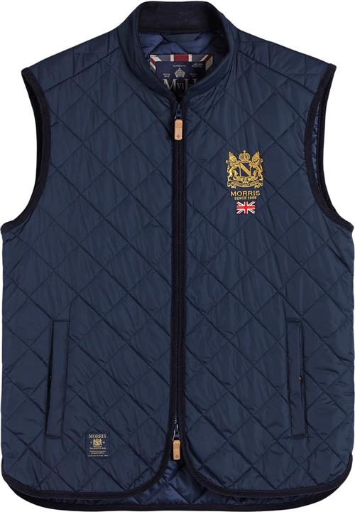 Morris Stockholm Trenton Quilted Vest Mand Old Blue Veste Str XL - hos Magasin