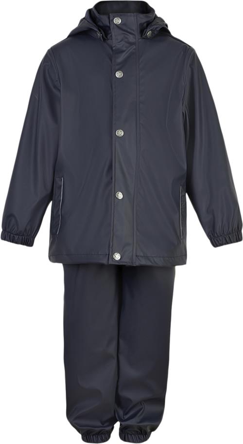 En Fant Rainwear Set Solid Str 86 - Blue Night Regntøj hos Magasin