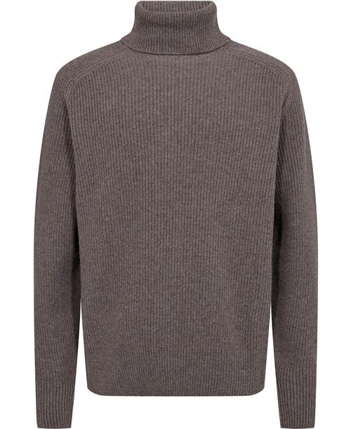 BOSS Cevento Mand Dark Beige Turtlenecks Str S - hos Magasin