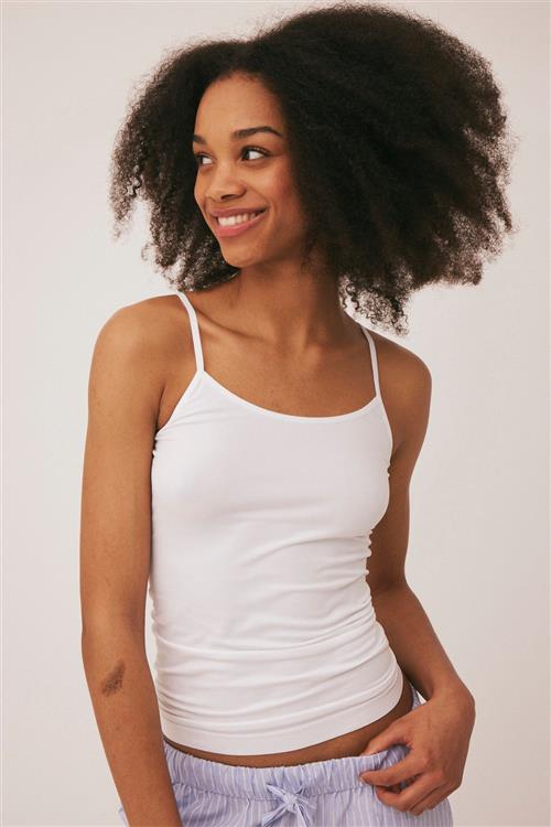 Magasin du Nord Collection Magasin Mellanie 7 S Seamless Top Kvinde White Tanktoppe Str XL Polyamid