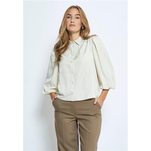 Se Minus Mssherina 3/4 Sleeve Shirt Kvinde Light Birch Kortærmede Skjorter Str 40 - hos Magasin ved Magasin