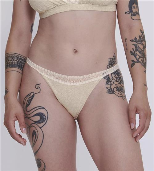 Sloggi Sloggi GO Ribbed R Tanga C2P Brazilian Str L - Bomuld hos Magasin