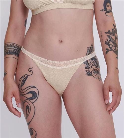 Sloggi Sloggi GO Ribbed R Tanga C2P Brazilian Str M - Bomuld hos Magasin