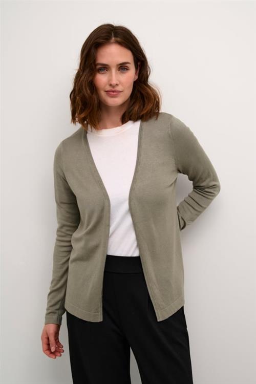 Kaffe Kafenia Astrid Cardigan Kvinde Vetiver Cardigans Regular Fit Str L - Nylon hos Magasin