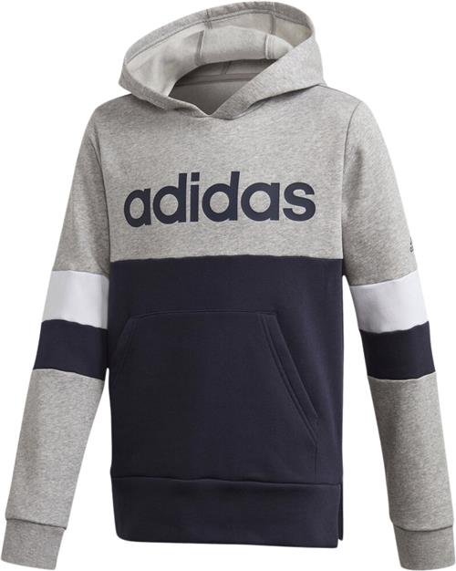 adidas Linear Colourblock Fleece Hættetrøje 122 - Sweatshirts & Hættetrøjer Bomuld hos Magasin