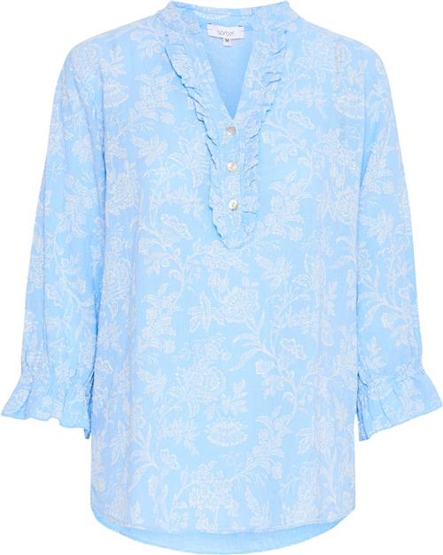 Sorbet Sbalexa F 3/4 Blouse Kvinde Cerulean Langærmede Bluser Str XL - hos Magasin