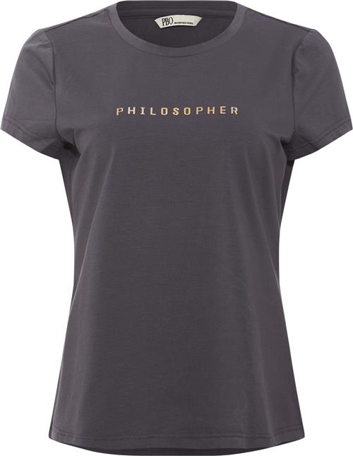 PBO ¤ Philosopher Tshirt ¤ Kvinde Ombre Blue Kortærmede T-shirts Str L - hos Magasin