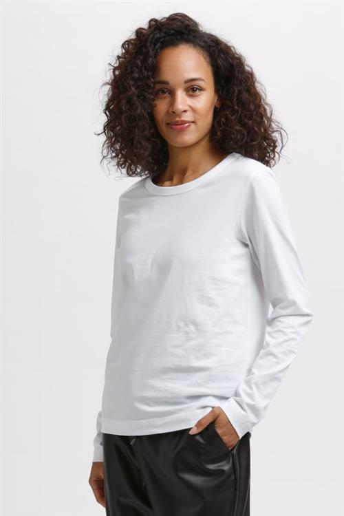 Kaffe Kamarin LS Tshirt Kvinde 110601 Langærmede T-shirts Str XS - hos Magasin