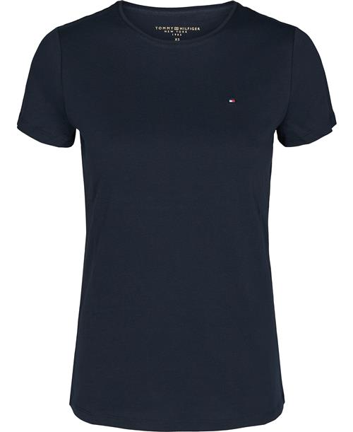 Tommy Hilfiger Heritage Crew Neck tee Kvinde Blå Toppe Str L - Bomuld hos Magasin