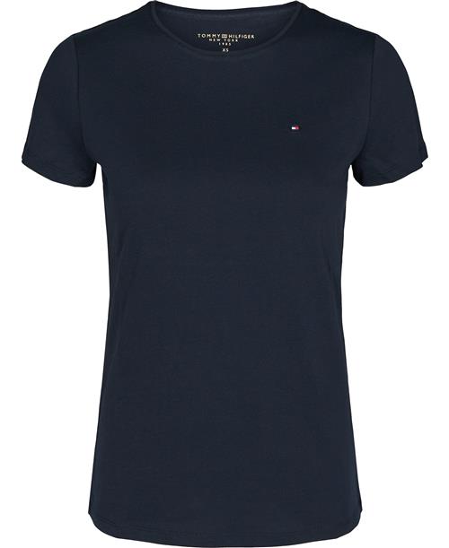 Tommy Hilfiger Heritage Crew Neck tee Kvinde Blå Toppe Str XL - Bomuld hos Magasin