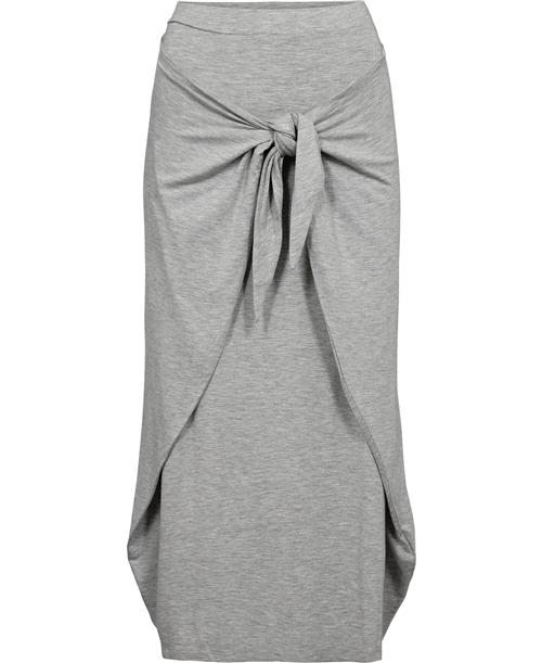 REMAIN Jersey Wrap Skirt Kvinde Glacier Gray Maxi Nederdele Str 40 - hos Magasin